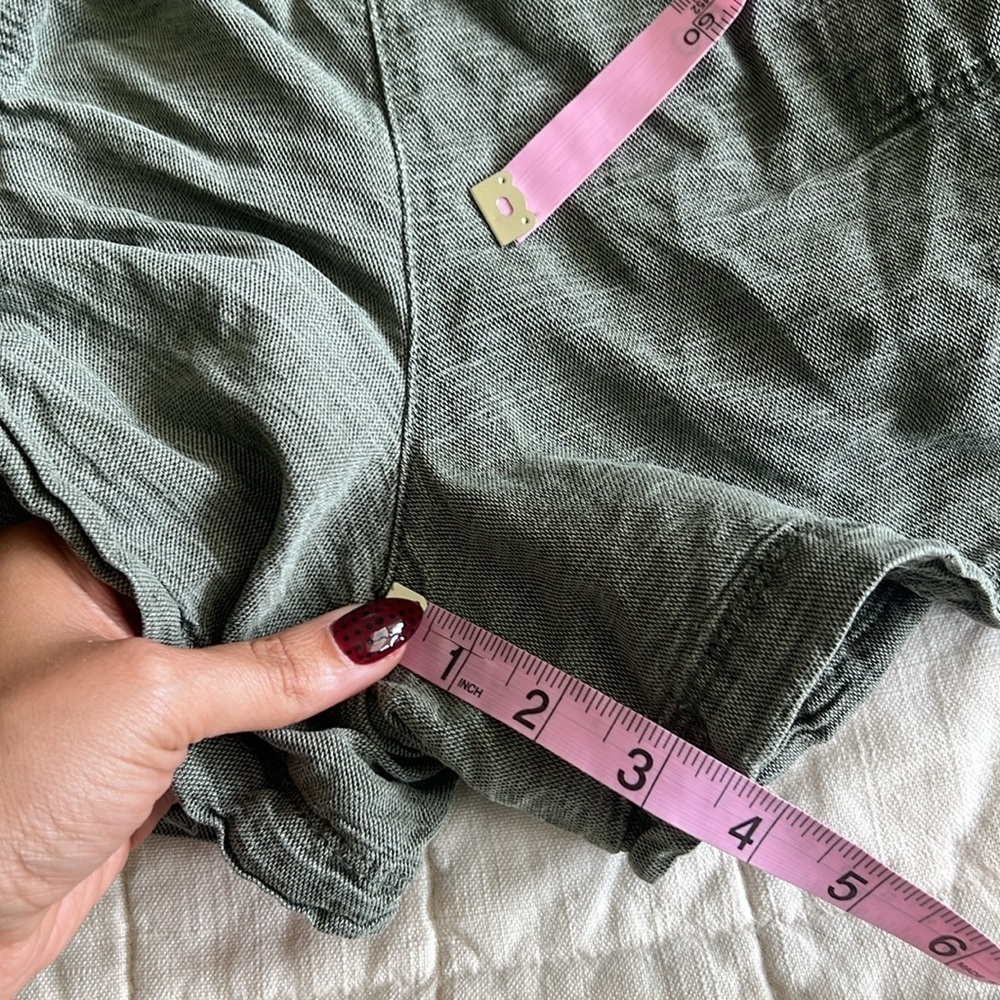 Nicole Miller Green Button-Up Romper - Picture 4 of 8